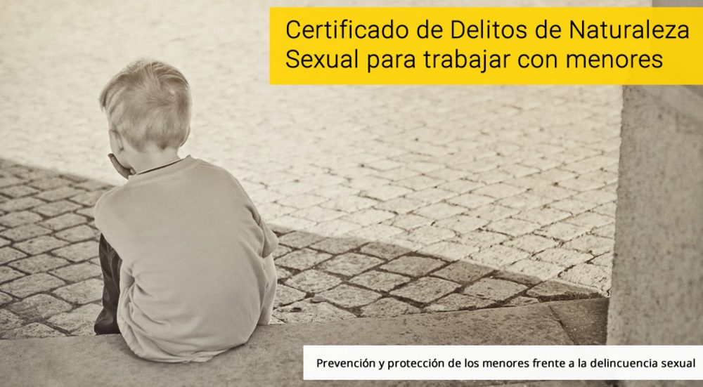 Certificado delitos sexuales para trabajar con menores
